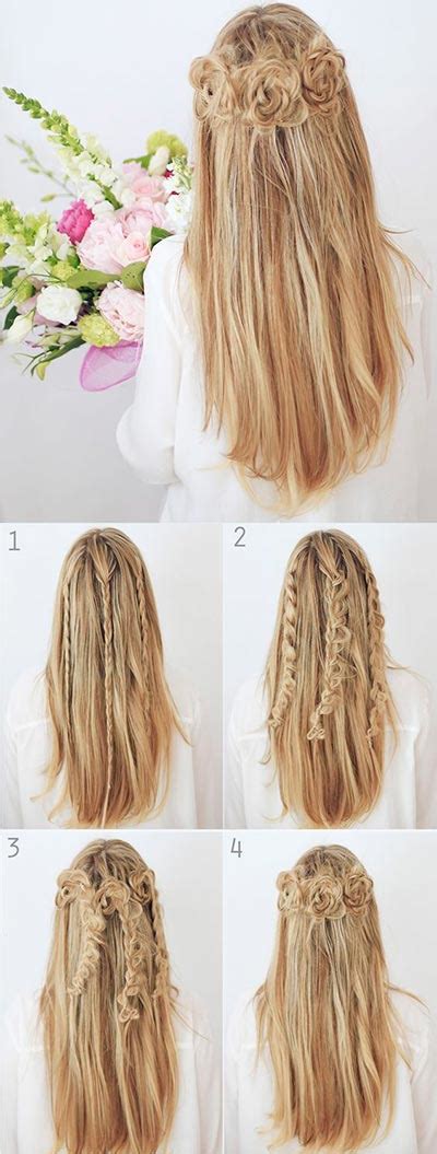 Part each side in the middle, just behind your ear. 30 Most Flattering Half Up Hairstyle Tutorials To Rock Any ...