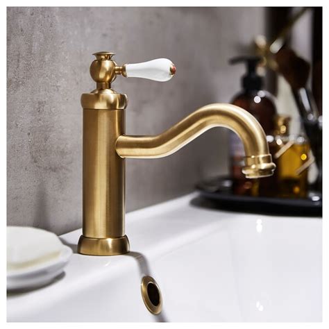 They even save you money. HAMNSKÄR Wash-basin mixer tap with strainer, brass-colour, brass brass-colour - IKEA