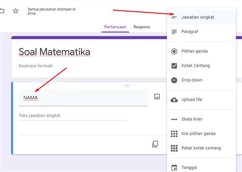 Buat bonda juga ayahanda tercinta…. Cara Membuat Soal Online di Google Form (Plus Memberi NAMA ...