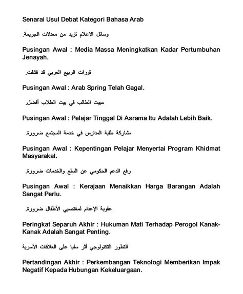 Teks persuasi adalah karangan berisi ajakan dan bersifat membujuk. Teks Pengucapan Awam Bahasa Arab