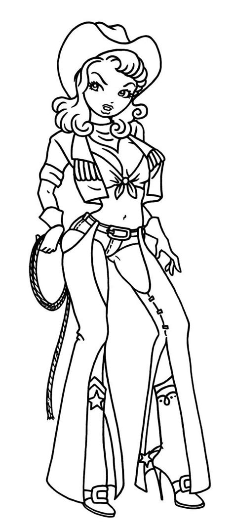 Cowboys played a substantial role in the settling of the wild west. Cowgirl Coloring Pages at GetColorings.com | Free ...