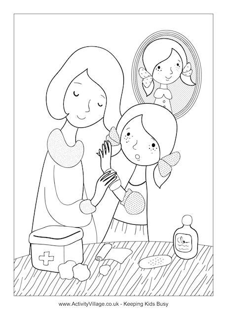 Is not affiliated with, endorsed by or a licensee of girl scouts of the usa. Little Girl Needs First Aid Colouring Page