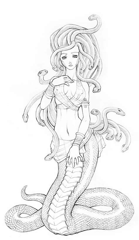 More images for printable medusa coloring pages » Beautiful Picture of Medusa Coloring Page - NetArt