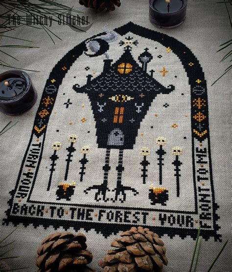 Designed by cottage needlecrafts if you would like this gothic. PATTERN Baba Yaga Cross Stitch Pattern Witch Gothic | Etsy ...