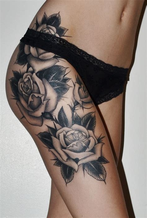 Tattoos stylish tattoo rose tattoo on back tattoo styles tattoos for guys piercing tattoo life tattoos body art tattoos color tattoo. Rose thigh tattoo.. maybe in a different place but Love ...