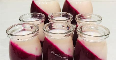 200 gr fruit cocktail, tiriskan. Resep Puding buah naga & susu Almond oleh Angela Litha ...