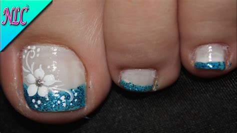 12 fotogalería de uñas decoradas 2021: DISEÑO DE UÑAS PARA PIES FLOR Y FRANCÉS PARA PRINCIPIANTES ...