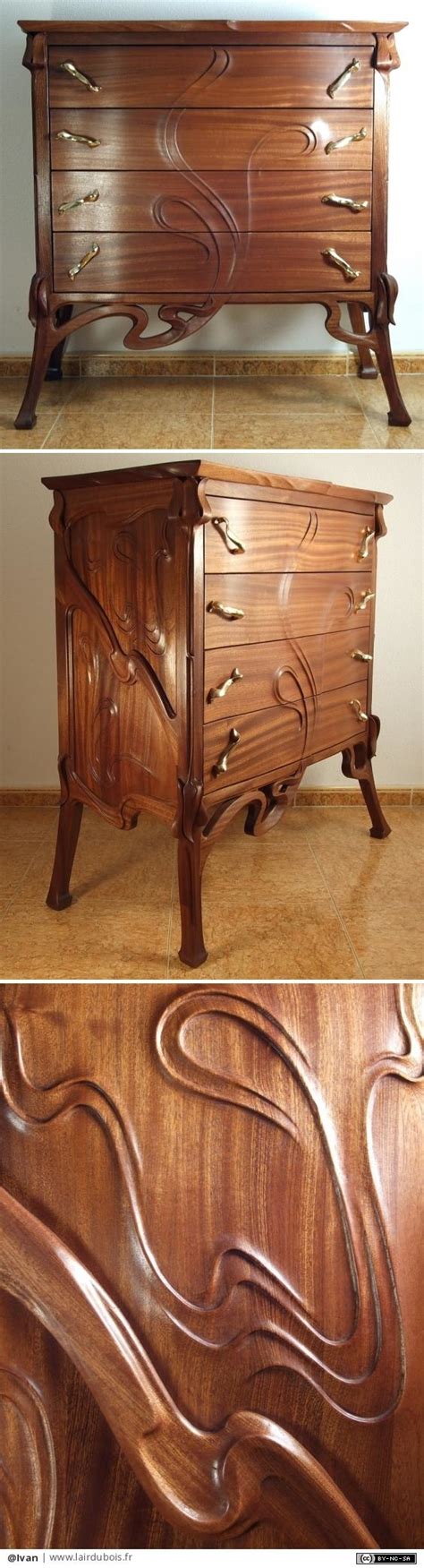 Off (92200 neuilly sur seine). Commode Art Nouveau par Ivan | Art nouveau, Bois, Travail ...