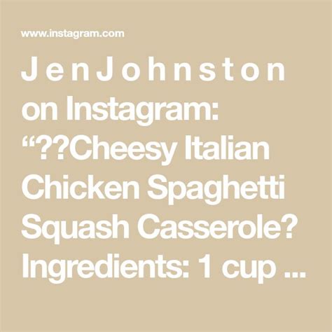 Preheat the oven to 425 degrees f. J e n J o h n s t o n on Instagram: "🧀🐓Cheesy Italian ...