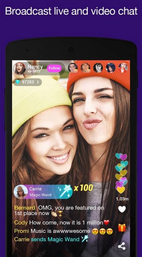Go live, watch amazing live shows, play fun games & earn real money. Live.me™- Live video streaming for Android - Download