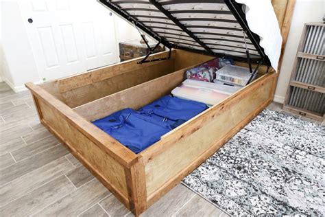 Each size platform bed with storage has a different cutting list and cutting diagram. How To Build A Queen Size Storage Bed - Addicted 2 DIY ...