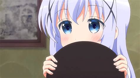 His tighty whities were up to his shoulder blades. Kafuu Chino Gochiusa Gifs \(^^)/ | •Anime• Amino