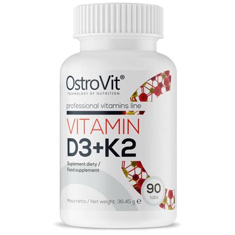 K2 and d3's synergistic effect helps achieve maximum outcome when taken together. Vitamin D3+K2 Ostrovit, 90 tabletek-utrzymanie zdrowych ...