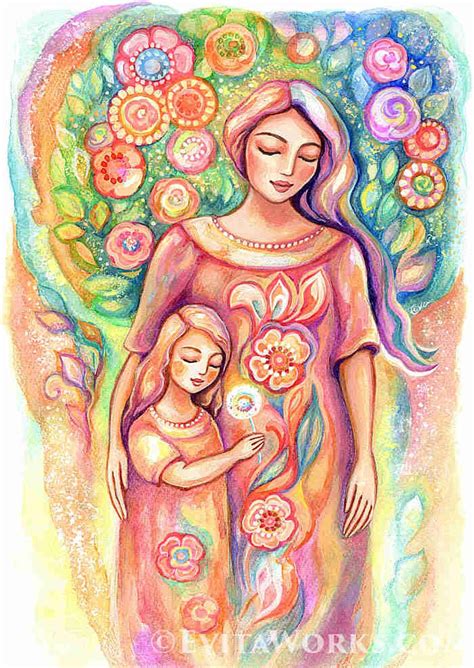 Mother daughter painting mother art mothers love Mother | Etsy in 2021 | Mother art, Mother and 