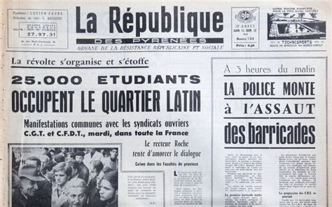 Sprievod pochodoval po ulici snp k tribúne na ktorej rečnili vtedajší funkcionári medzi nimi aj vtedajší. Du 6 au 12 mai 1968 : Paris porte la révolte - La ...