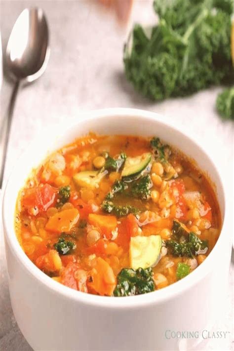 On a side note, grains like corns and quinoa are usually not considered vegetables. Lentil Soup Italian Vegetable in 2020 | Healthy soup ...