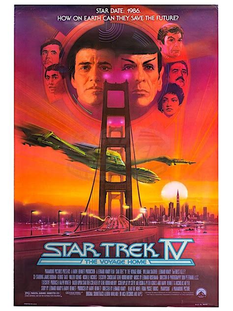 Star trek iv also concludes a loose trilogy arc that began with star trek ii: Star Trek IV: The Voyage Home - Original Advance One-Sheet ...