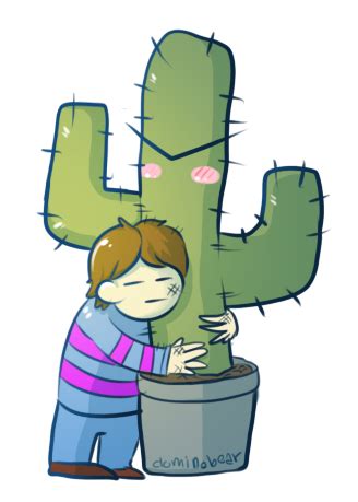 Cacti do not have very large leaves because large leaves would allow the water to evaporate. Tsundere cactus — Weasyl