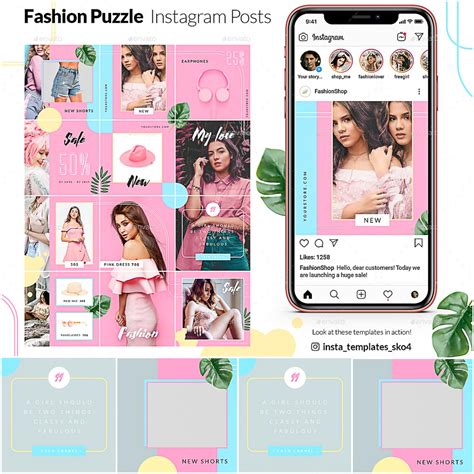 ✓ free for commercial use ✓ high quality images. Fashion Puzzle Instagram Template | Free download