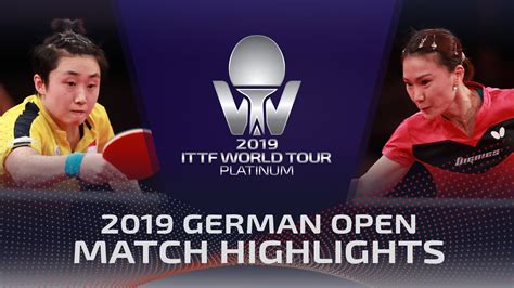 Jun 23, 2021 · they will be joined by world no. Feng Tianwei vs Shan Xiaona | 2019 ITTF German Open ...