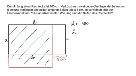 Kann mir jemand beim lösen dieser linearen gleichung behilflich sein ? Gleichungssystem: Seitenlängen eines Rechtecks bestimmen