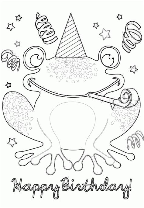 This coloring book for adults contains 40 paisley and henna frog designs and coloring pages that are designed to promote stress relief and relaxation. Happy Birthday Coloring Pages With Frogs - Coloring Home