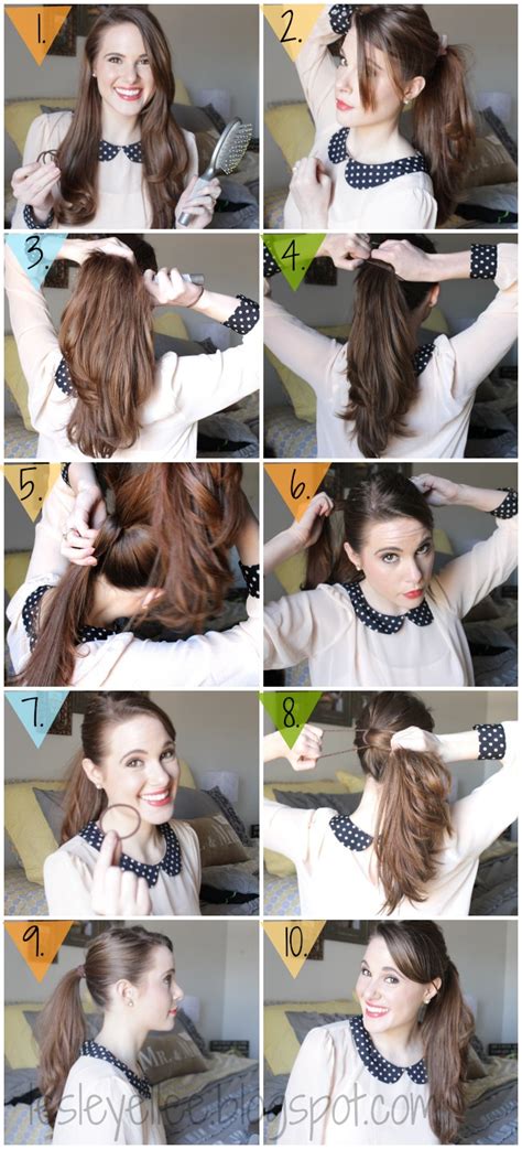 Repeat the steps until your neck and fix with a hair band and then wrap a stand of hair around the hair band. The Best Step-By-Step Ponytail Tutorials