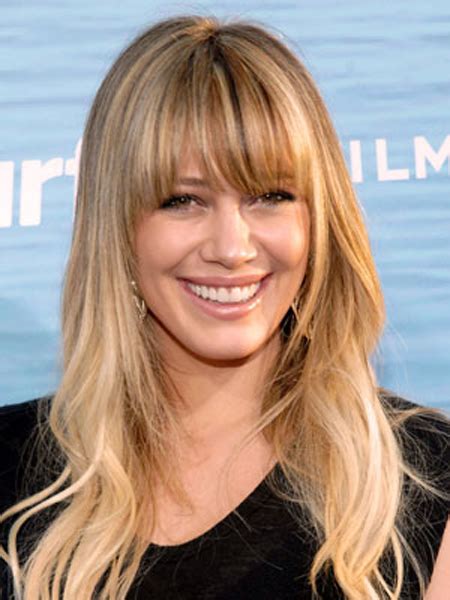 To get this look, start by blow drying your hair straight using a paddle brush. Hilary Duff Hairstyles 01 | Fresh Look Celebrity Hairstyles