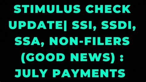 Do you need to file a tax return to get a stimulus check if you don't normally file? STIMULUS CHECK UPDATE| SSI, SSDI, SSA, Non-Filers (GOOD ...