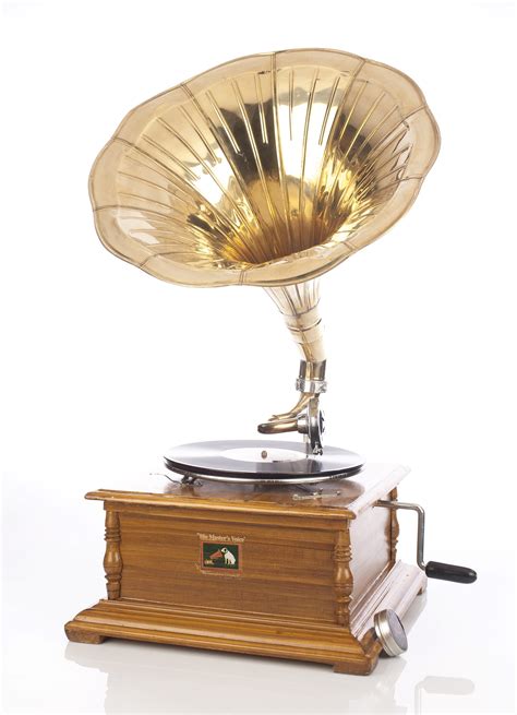 Horn octagonal gramophone patephone with crank Grammophon Trichter ...