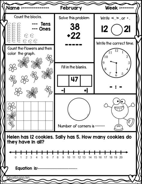 Here is a selection of our printable math worksheets, math games and math resources for 1st grade. Daily Math Review - Spiral Review in February First Grade ...