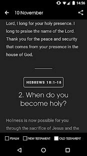 Jan 1 starts with genesis, dec 31 ends with revelation. Bible in One Year - Android Apps on Google Play