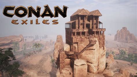 Conan Exiles - Sandstone Cliff House (Speed Build) - YouTube