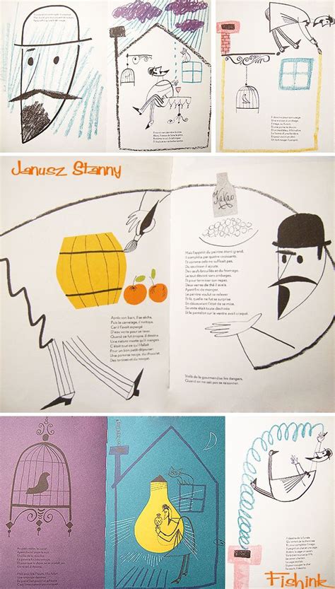 Nonsense verses, illustrated children's books. Janusz Stanny Polish mid-century Illustration | Children's ...