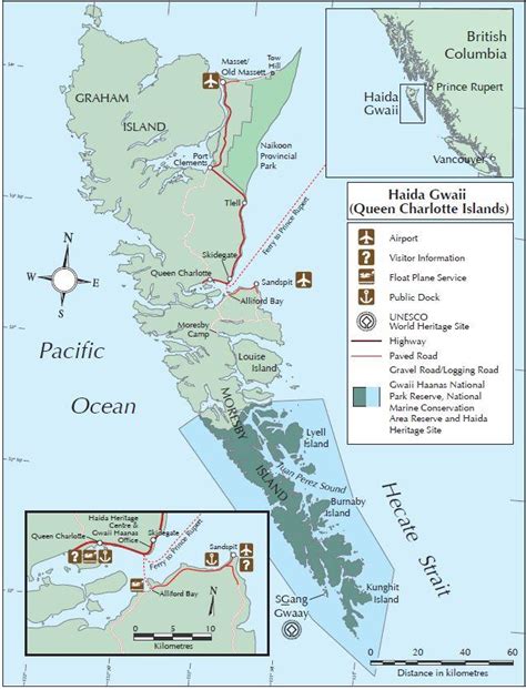Haida gwaii (queen charlotte islands), british columbia, canada. Gwaii Haanas National Park Reserve and Haida Heritage Site ...