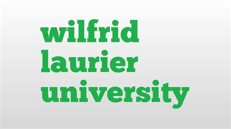 However, as ottawa does not have transit zones, it is cheaper than some cities for suburban travel (for which vancouver is the highest in relative terms, at $5.00 to travel from the suburbs to the city core). wilfrid laurier university meaning and pronunciation - YouTube