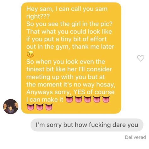 Bumble profiles have little information and this information can get edited later if an individual wish to. Exclusive: Man on Bumble tells girl 'if you went to the ...