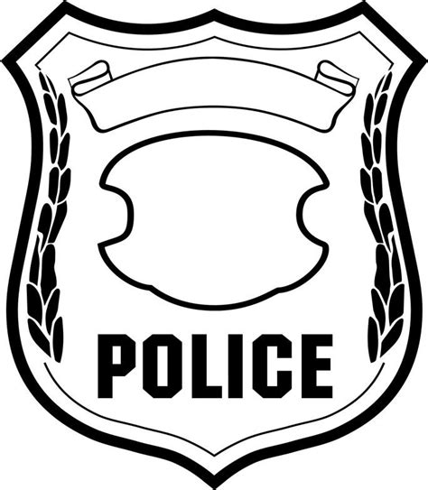 Officer security federal agent signs and symbols police protection logo. Badge clipart black and white, Badge black and white ...