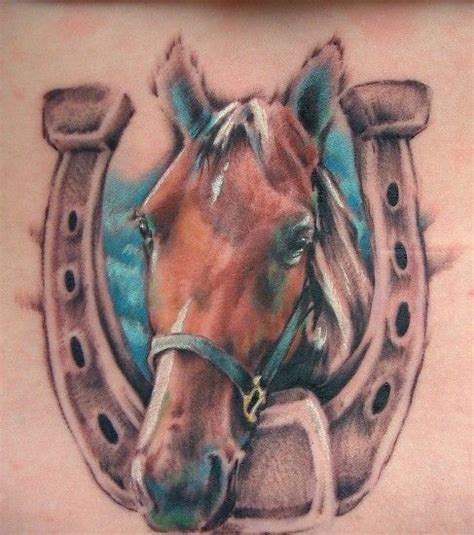 Nevertheless, an element like a horseshoe has different meanings in the animal itself. Nice lucky horseshoe and horse tattoo | Horse tattoo ...