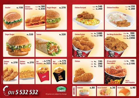 Nasi soy, for those who loves mb chicken & soy sauce and. KFC Srilanka Home Delivery Menu and Updated Prices - SynergyY