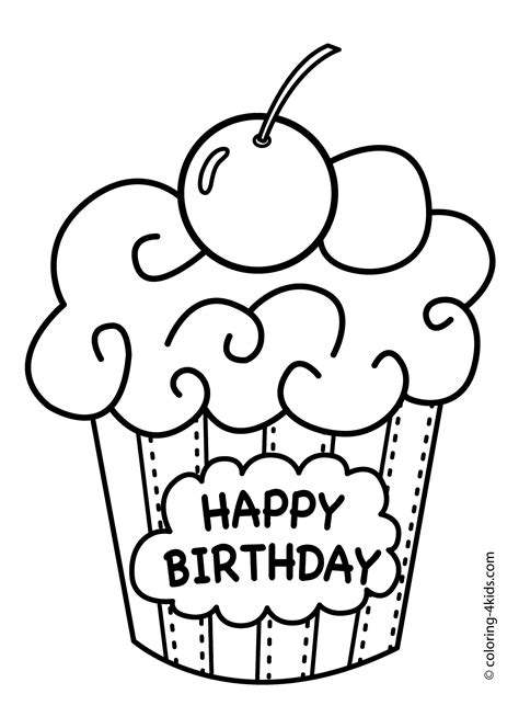 Try to color birthday party to unexpected colors! 14 happy birthday coloring pages for kids - Print Color Craft