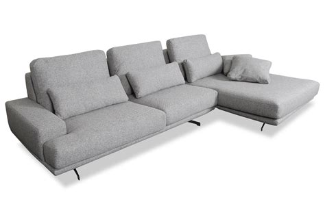 Preise vergleichen und bequem online bestellen! Sofa L-Form Trevi rechts - Grau mit Federkern | Sofas zum ...