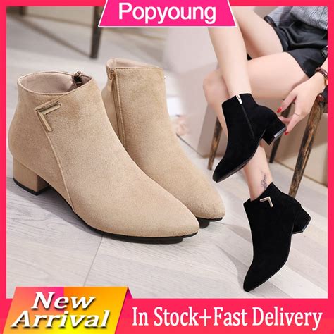 Check chelsea boots prices, ratings & reviews at flipkart.com. Women's boots 2019 autumn winter sharp pointed coarse low ...