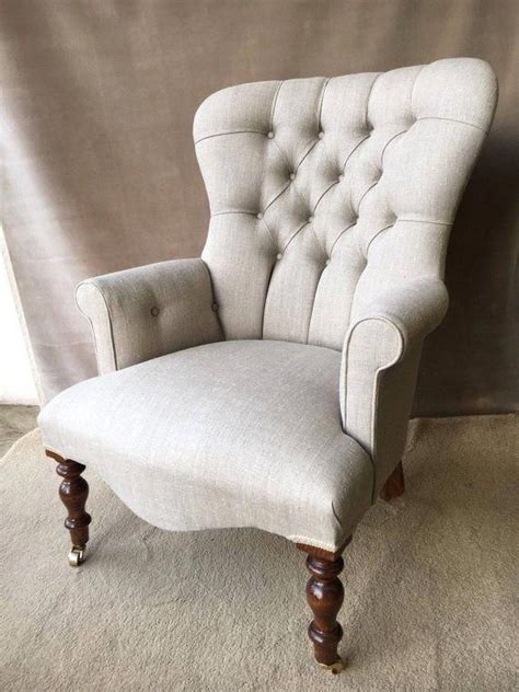 Salon chair back covers uk. Chair Gorgeous Chair Natural Linen Armchair Shabby Chic ...