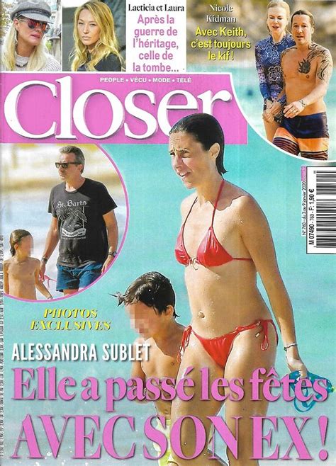 Alessandra sublet va ouvrir un institut de beauté naturel. CLOSER n°760 03/01/2020 Alessandra Sublet/ Laeticia ...