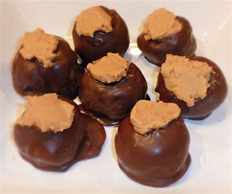 ¼ cup roasted, salted peanuts, finely chopped. Buck Eye Truffle : Buckeye Chocolate Peanut Butter Truffle ...