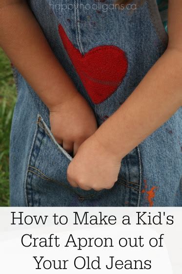 We've shunned conventional aprons for a unique version, made from a pair of old jeans! How To Make a Kid's Craft Apron Out of Old Jeans - Happy ...
