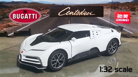 La bugatti centodieci est une hypercar assemblée par le constructeur automobile bugatti. Bugatti Centodieci 1:32 scale CHiMEi Diecast Car Close Up ...