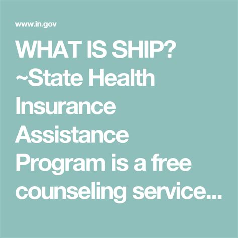 The resources for our providers may differ between states. WHAT IS SHIP? ~State Health Insurance Assistance Program ...