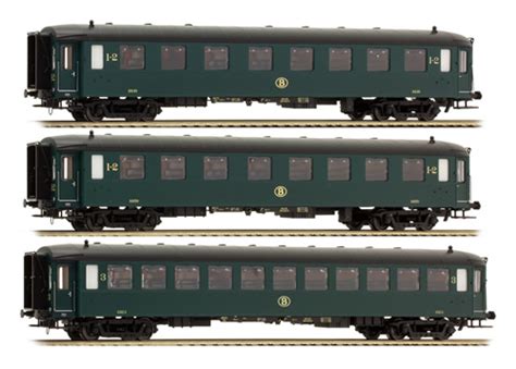 Ls models mw1001 nord express 1936. LS Models 42105 - 3pc Passenger Coach Set I2 AB + I2 AB + I2 C of the SNCB